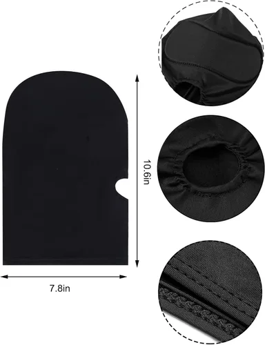 Vista 3 de Máscara elástica de cobertura completa, color negro, transpirable, con capucha Zentai, para Halloween, cosplay, disfraz, pasamontañas, unisex