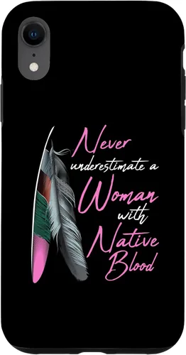 Vista 25 de Funda para iPhone 17 con texto en inglés "Native American Indian A Woman with Native Blood