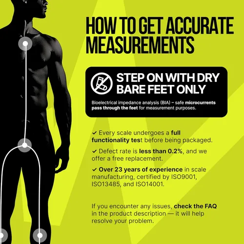Vista 5 de Báscula profesional inteligente de 25 métricas para peso corporal con IMC, grasa corporal, masa muscular, báscula digital de composición