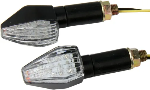Vista 2 de Indicadores de giro LED negros para motocicleta, intermitentes, luces intermitentes compatibles con Kawasaki Ninja H2R 2016