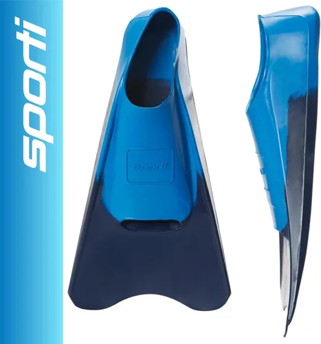 Vista 2 de Sporti Aletas de natación cortas para adultos y niños para natación en piscina, aletas flotantes para natación y snorkel, aletas de natación