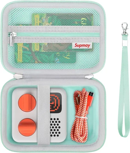 Vista 11 de Funda rígida de viaje para Yoto Mini (edición 2024) para niños, reproductor de audio Bluetooth sin pantalla, funda protectora con bolsillo de malla