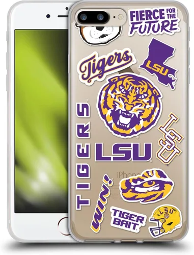 Vista 214 de Head Case Designs Funda de gel suave con licencia oficial de la Universidad Estatal de Louisiana LSU Camou compatible con Apple iPhone 7 Plus/iPhone