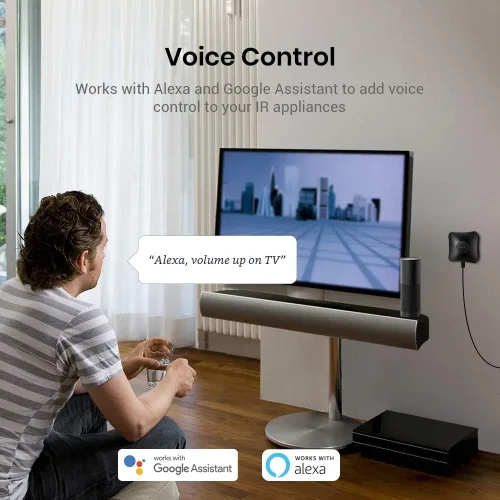 Vista 9 de BroadLink RM4 Pro IR RF - Hub de control remoto con cable de sensor, controlador inteligente WiFi para automatización del hogar, TV, ventilador