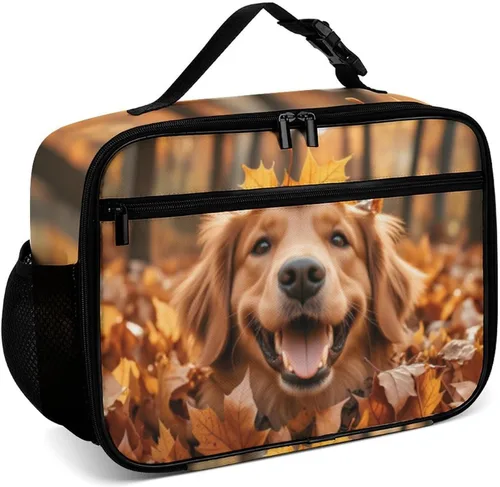 Vista 8 de Lonchera reutilizable con diseño a cuadros y negro y blanco con aislamiento, bolsa de almuerzo para comida y comida, bolsa de mano para mujeres