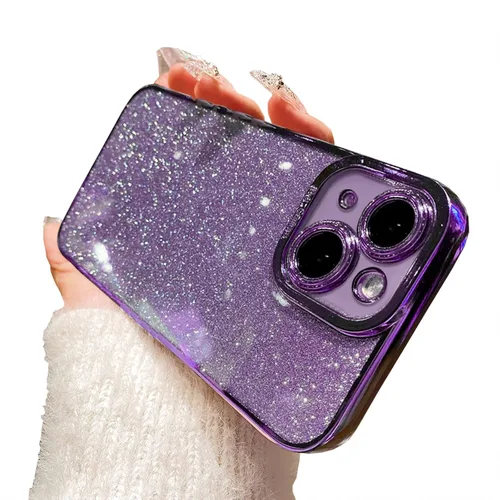 Vista 31 de Funda compatible con iPhone 11 Pro con purpurina, de lujo, linda, flexible, cubierta chapada, protección de cámara, a prueba de golpes, funda