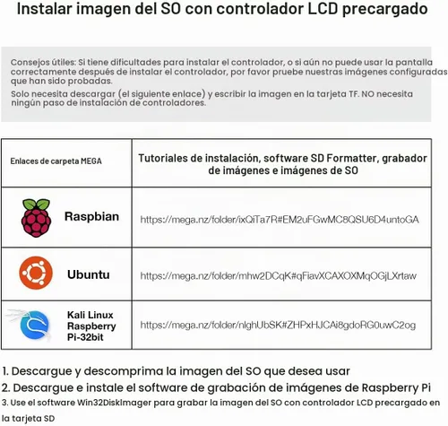 Vista 2 de Hosyond Panel de Pantalla LCD TFT de 3.5 Pulgadas, 480x320, Táctil, SPI para Raspberry Pi B, B+, 2B, 3B, 3B+, 4B, 5