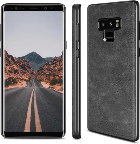 Vista 2 de Funda para Samsung Galaxy Note 9, delgada, de piel sintética, estilo vintage, a prueba de golpes, ligera, de poliuretano termoplástico suave