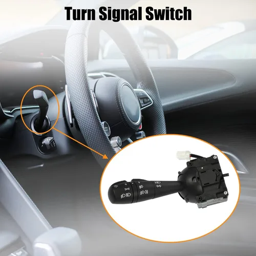 Vista 2 de X AUTOHAUX 8201167981 Interruptor de luz de señal de giro Columna Conjunto de interruptor multifunción para Renault Clio IV Hatchback 2012-2016