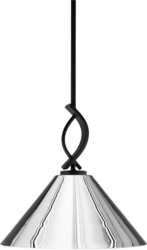 Vista 113 de Toltec Lighting Cavella Stem Colgado Mini colgante, acabado grafito, vidrio de muselina blanca de 4 pulgadas