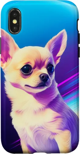 Vista 5 de Chihuahua Dog Retro Rainbow para Chihuahua Dog Lovers Case para iPhone 17