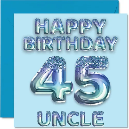 Vista 219 de Stuff4 Tarjeta de primer cumpleaños para niños, globo de fiesta con purpurina azul, tarjetas de feliz cumpleaños para niño de 1 año, nieto, hijo, 57