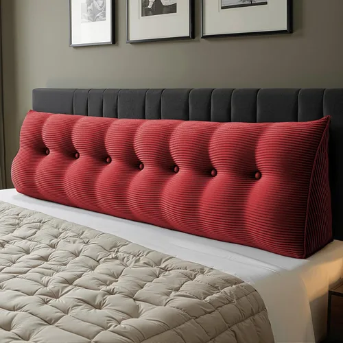 Vista 23 de WOWMAX - Almohada triangular para lectura; almohada grande para cabecera y respaldo; almohada en forma de cuña para soporte y posicionamiento