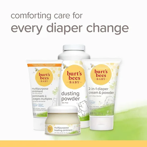 Vista 8 de Burt's Bees Baby Ungüento para dermatitis del pañal, máxima fuerza, 40% de óxido de zinc, 100% de origen natural, probado por pediatras, peso neto 3