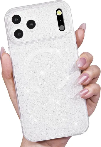 Vista 17 de LoeoeL Funda para iPhone 12 con Purpurina Compatible con Magsafe, Femenina Linda Brillante Magnética Mag Safe Bonita Funda para Teléfono