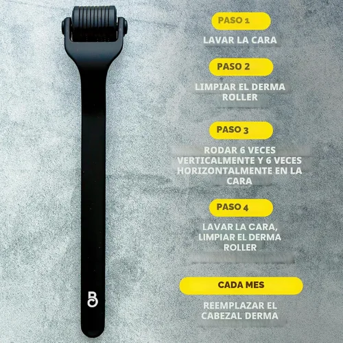 Vista 9 de The Beard Club Premium Derma Roller y Aceite para el Crecimiento de Barba - Rodillo de microagujas con 540 microagujas de titanio para la cara