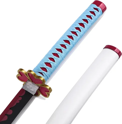 Vista 4 de Metal Fantasy Demon Nichirin Samurai Espada Réplica de acero inoxidable para disfraz y cosplay