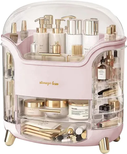 Vista 9 de Omeily Organizador de Maquillaje Grande Mejorado Organizador de Tocador de Encimera Organizador de Cosméticos Caja de Almacenamiento de Maquillaje