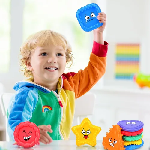 Vista 6 de LESONG Juguetes Sensoriales para Niños Pequeños - Juguetes de Sentimientos Sociales y Emocionales para Necesidades Especiales, Juguete