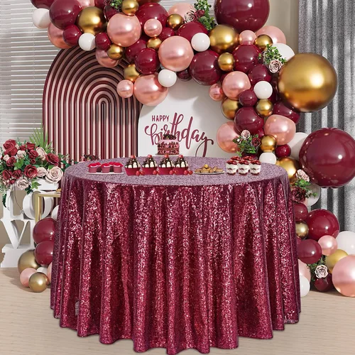 Vista 37 de B-COOL Mantel de lentejuelas con brillo para mesas, color azul bebé, mantel de lentejuelas para decoración de mesas, para bodas, Navidad