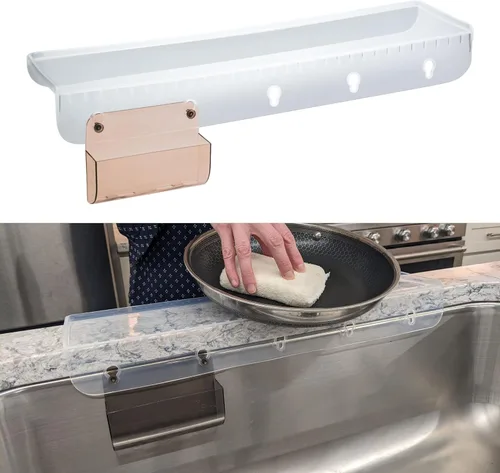 Vista 14 de SiliSink - Protector de borde de silicona para fregadero de cocina, se adapta a 3.75 a 4 pulgadas de ancho, el protector de bordes de silicona