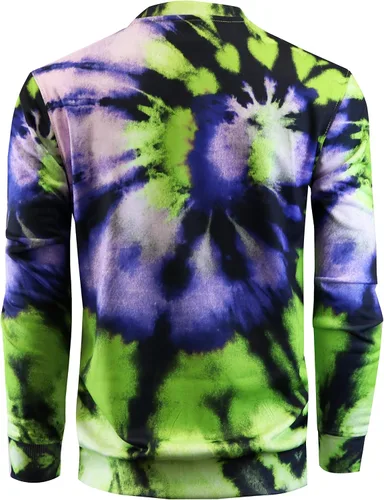 Vista 5 de Screenshot - Sudadera de forro polar con cuello redondo para hombre, estilo urbano de hip hop, sin botones F11080-neón