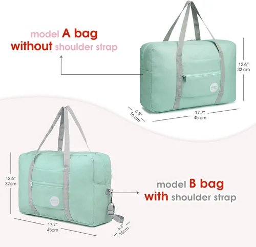 Vista 3 de WANDF Bolsa de viaje para artículos personales de Spirit Airlines de 18 x 14 x 8 pulgadas, bolsa de viaje debajo del asiento, equipaje de mano