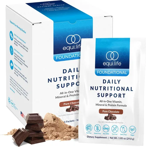 Vista 8 de Equilife - Multivitamínico diario de apoyo nutricional, chocolate, 14 porciones