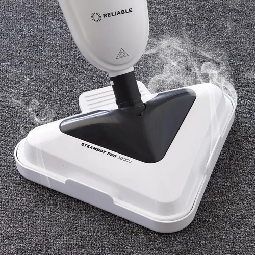 Vista 3 de Reliable 300CU Steamboy Pro 3 en 1 - Trapeador de piso con deslizamiento de alfombra, limpiador de vapor eléctrico, limpiador a vapor con 4
