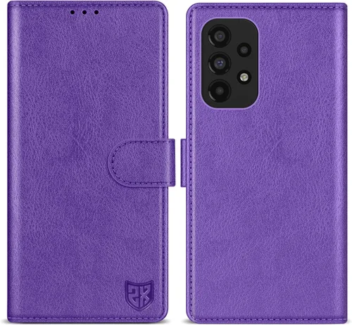 Vista 13 de ZZXX Funda tipo cartera para Samsung Galaxy A53 5G con bloqueo RFID, ranura para tarjetas, función atril, cierre magnético, funda protectora de Negro