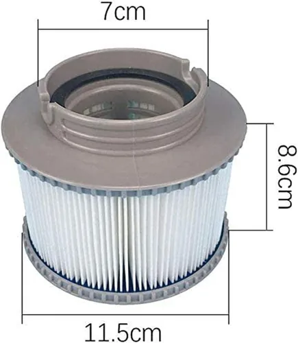 Vista 5 de WuYan Filtro de repuesto para MSpa FD2089, bomba de cartucho de filtro para submarinos y spas de piscina, 4 piezas