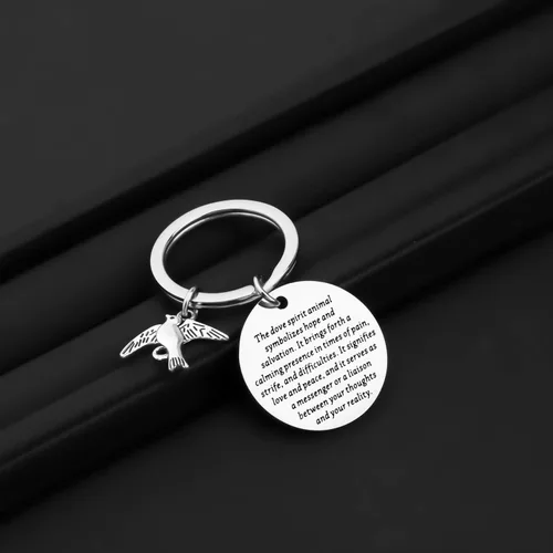 Vista 6 de ENSIANTH Palomas Llavero Palomas Regalo de Paz Símbolo Animal Regalo Inspirador Regalo para Amigos