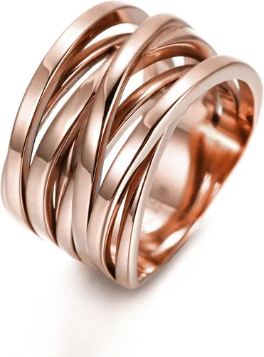 Vista 11 de CIUNOFOR Realzadores de Anillo de 13.7mm Cruz para Mujeres, Anillo de Compromiso Declarativo para Hombres y Adultos Unisex, Anillo Chapado en Oro