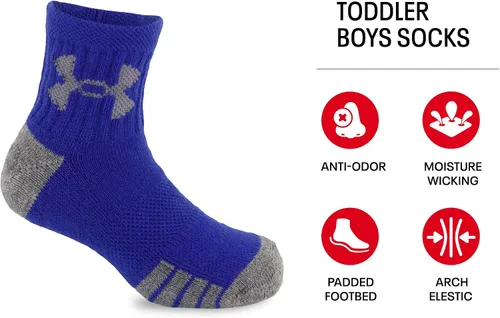 Vista 2 de Under Armour Boys' Multi Pack Quarter Sock