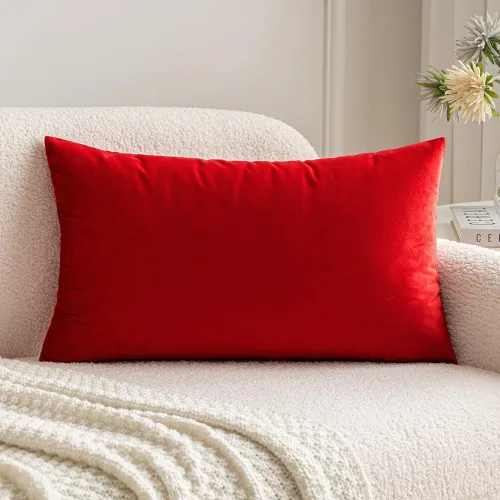 Vista 48 de MIULEE Funda de almohada de terciopelo suave, de lujo, decorativa, de Navidad, funda de cojín rectangular, decoración del hogar para sofá Verde