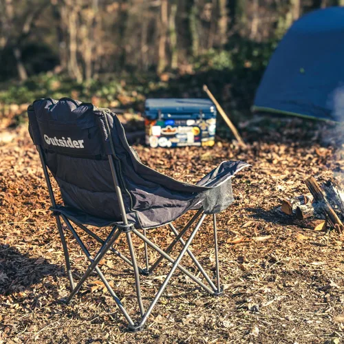 Vista 7 de OUTSIDER Silla de camping plegable acolchada de gran tamaño Silla acolchada resistente para exteriores con capacidad de peso de 400 libras