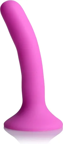 Vista 2 de Consolador con correa de silicona rosa - Pequeño