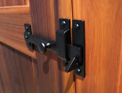 Vista 6 de Iron Valley - Barra de caída de puerta de 7.5 pulgadas con perilla (pestillo de suspensión) - hierro fundido sólido