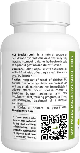 Vista 2 de BiOptimizers - Magnesio Breakthrough (60 cápsulas) y HCL Breakthrough (90 cápsulas) Paquete de suplementos