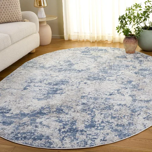 Vista 59 de SAFAVIEH Amelia Collection ALA705H - Alfombra de área de 2 pies 2 pulgadas x 4 pies, carbón y marfil, diseño abstracto moderno, no desprende pelusa