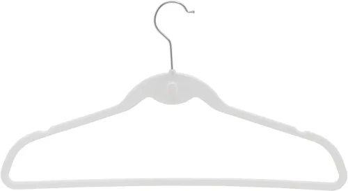 Vista 5 de Cascade perchas con ganchos giratorios, de acero, diseño delgado y resistente que ahorra espacio Stackable hangers Steel Swivel Hooks -Slim, Blanco