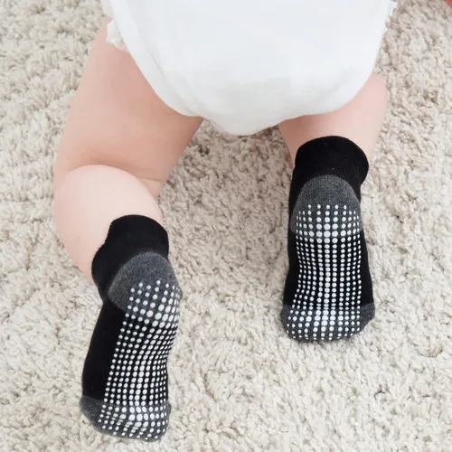 Vista 6 de Zaples - Calcetines altos hasta el tobillo para bebé con base antideslizante, unisex