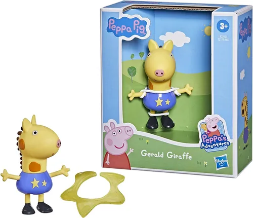 Vista 2 de Peppa Pig Peppa's Adventures Peppa's Fun Friends - Juguete preescolar, figura de jirafa Gerald, a partir de 3 años