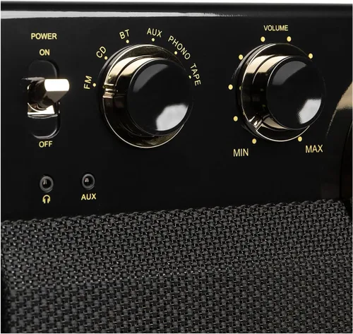Vista 9 de Victrola Empire Signature - Tocadiscos Bluetooth 7 en 1 de madera de mediados de siglo