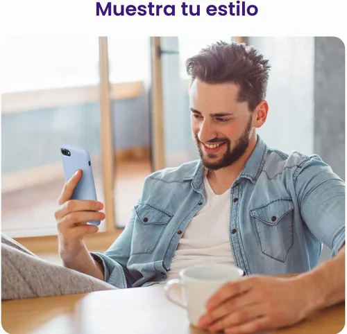 Vista 4 de OTOFLY - Funda para iPhone 8, iPhone 7, serie suave y sedosa, calidad prémium, botones de silicona suave, funda protectora compatible con iPhone 7