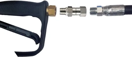 Vista 4 de M MINGLE Conector giratorio para lavadora a presión, rosca macho NPT de 3/8 pulgadas, acero inoxidable, 4500 PSI