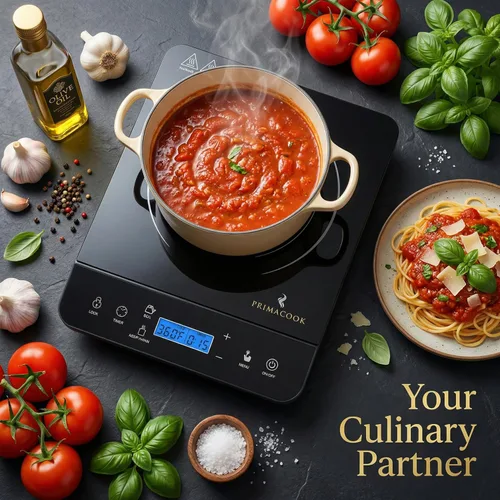 Vista 10 de Placa de Inducción Portátil - Placa Caliente de Inducción de Quemador Único - Calentamiento Seguro y Rápido para Cocina Gourmet - Diseño Elegante