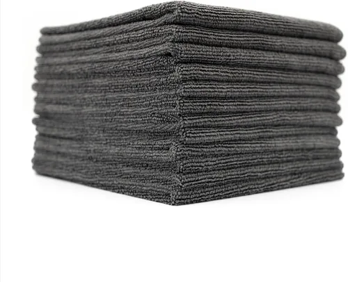 Vista 22 de (Paquete de 12) 16" x 16" toallas de limpieza de microfibra de grado comercial para usos múltiples, altamente absorbentes, sin pelusa, sin manchas