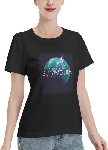 Vista 2 de Soda Stereo Sep7imo Dia - Camiseta de verano para mujer, camiseta casual de manga corta
