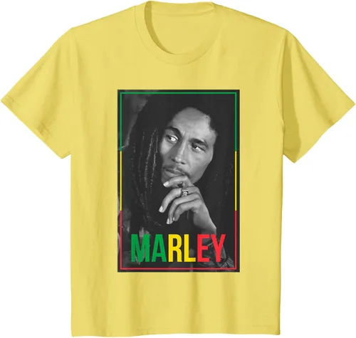Vista 47 de Camiseta blanca oficial de Bob Marley Photo S Negro